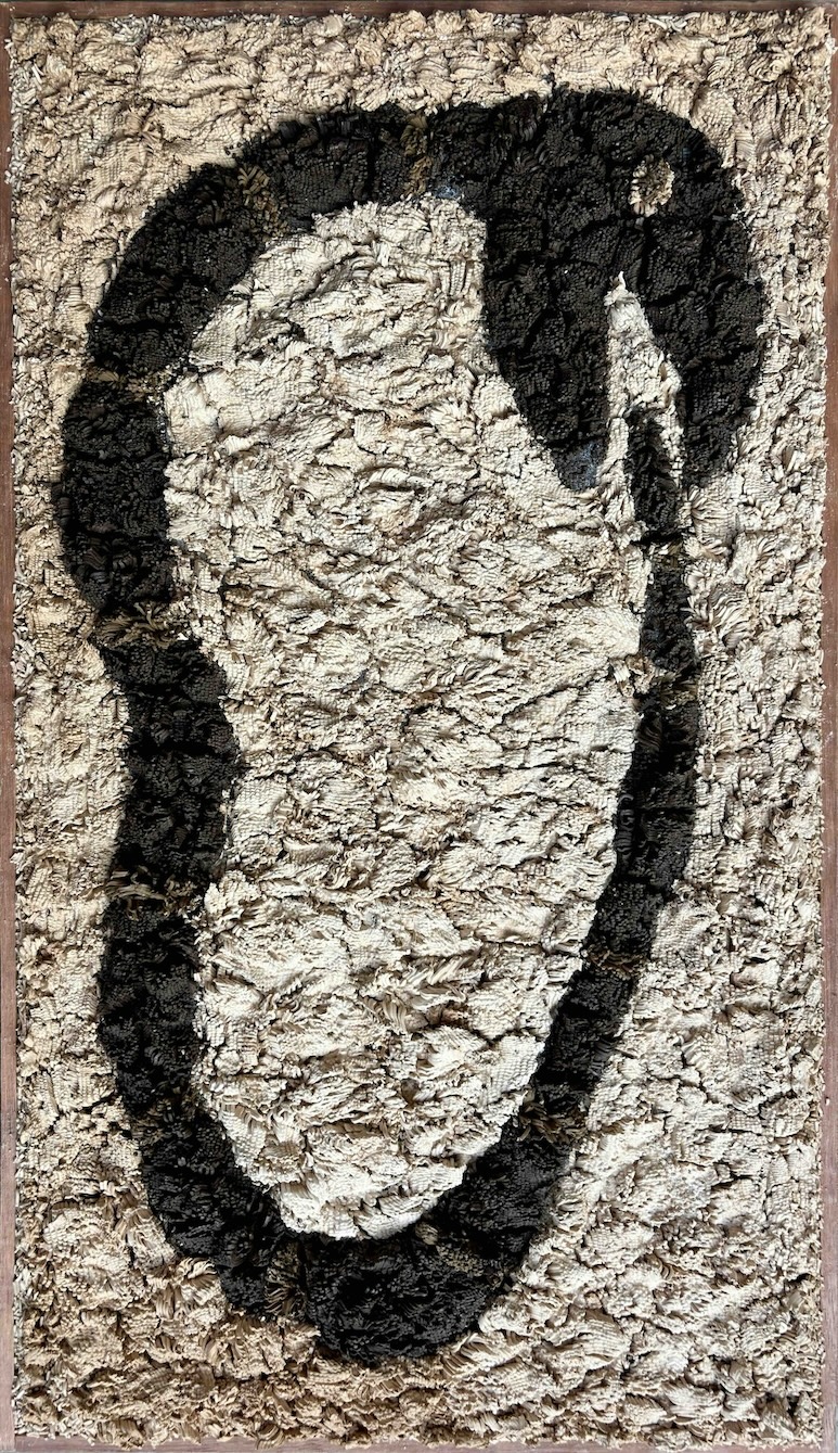 Mojahid Musa, found object, clay painting, dhaka art summit